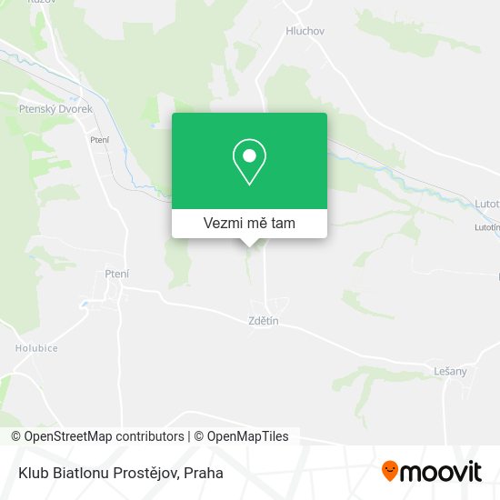 Klub Biatlonu Prostějov mapa