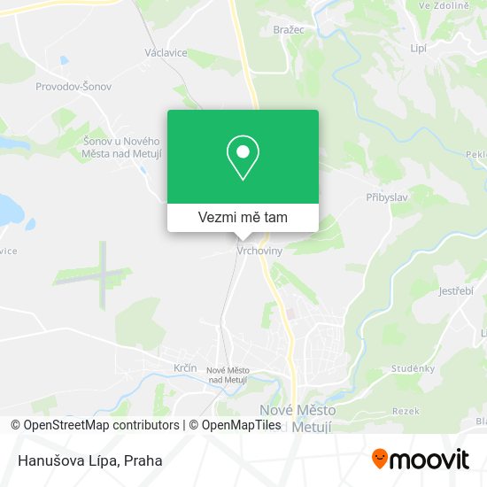Hanušova Lípa mapa