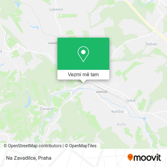 Na Zavadilce mapa