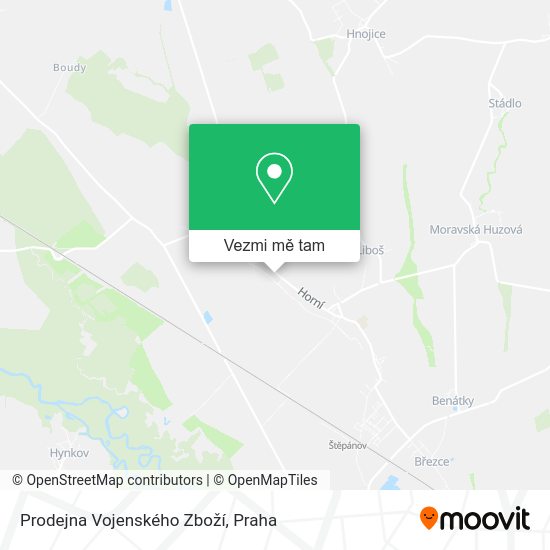 Prodejna Vojenského Zboží mapa