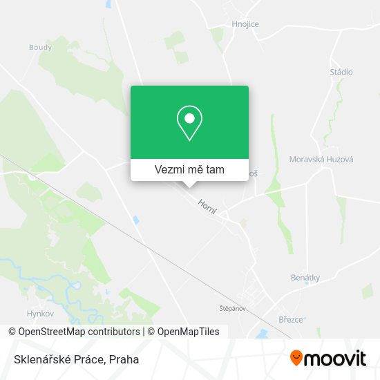 Sklenářské Práce mapa