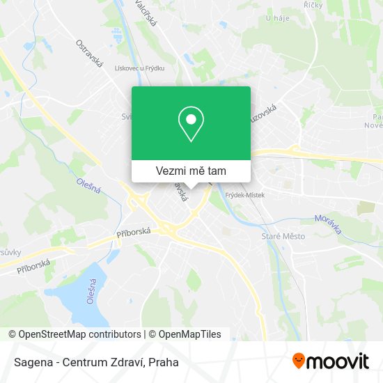 Sagena - Centrum Zdraví mapa