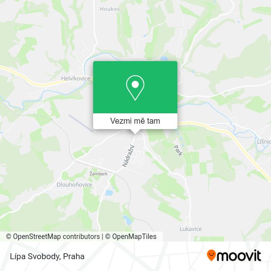 Lípa Svobody mapa