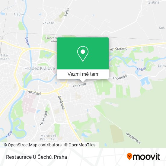 Restaurace U Čechů mapa