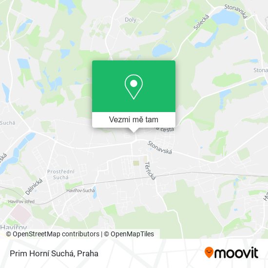 Prim Horní Suchá mapa