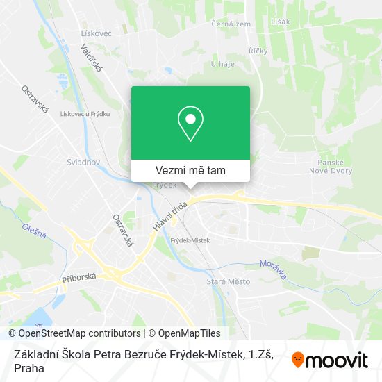 Základní Škola Petra Bezruče Frýdek-Místek, 1.Zš mapa