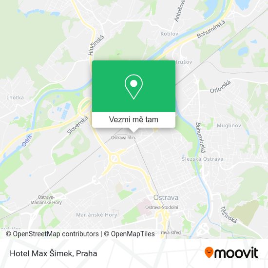 Hotel Max Šimek mapa