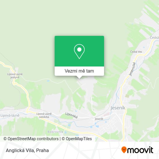 Anglická Vila mapa