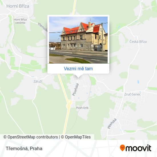 Třemošná mapa