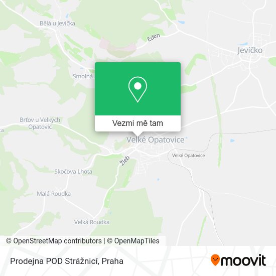 Prodejna POD Strážnicí mapa
