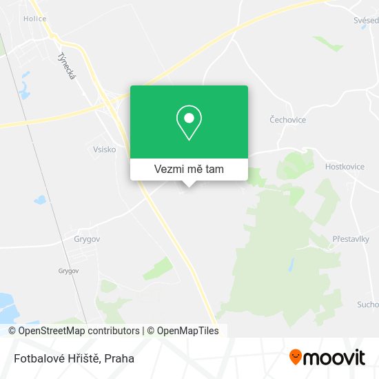Fotbalové Hřiště mapa