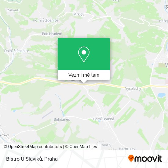 Bistro U Slavíků mapa