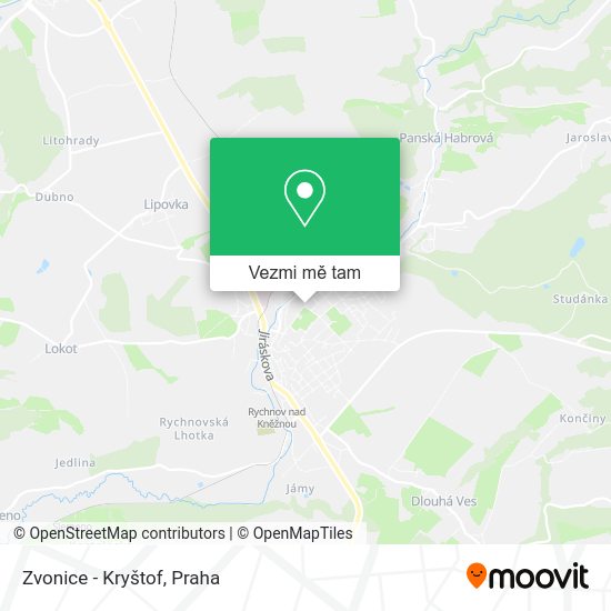 Zvonice - Kryštof mapa
