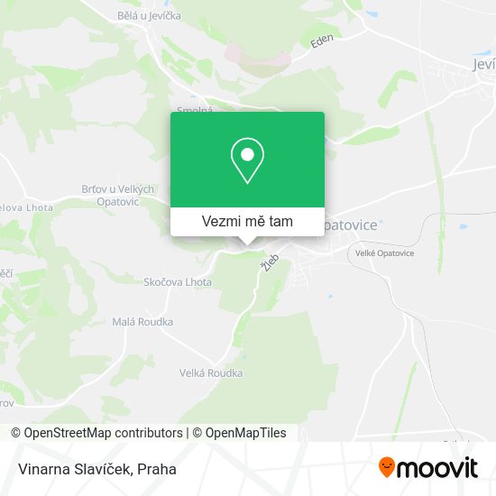 Vinarna Slavíček mapa