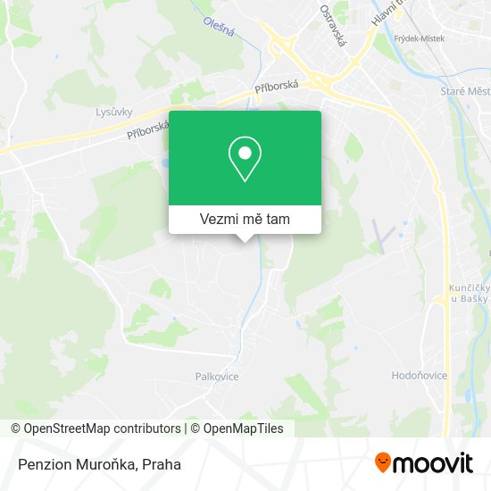 Penzion Muroňka mapa