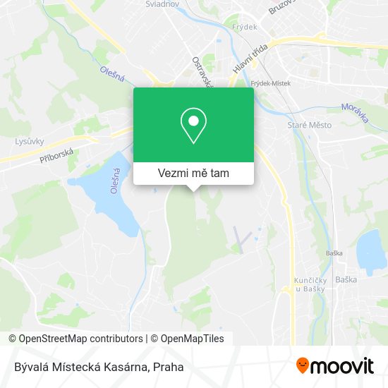 Bývalá Místecká Kasárna mapa