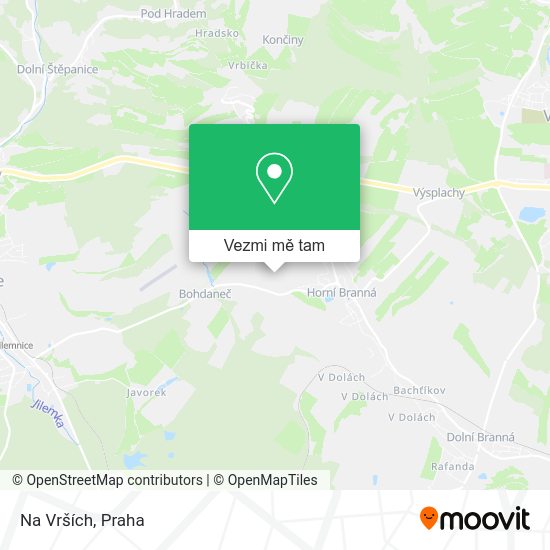 Na Vrších mapa