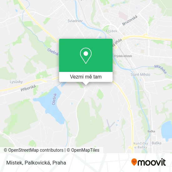 Místek, Palkovická mapa