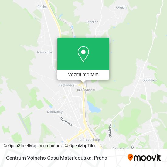 Centrum Volného Času Mateřídouška mapa