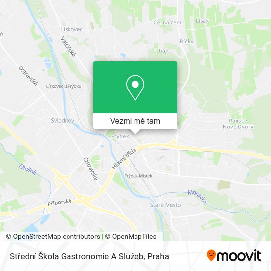 Střední Škola Gastronomie A Služeb mapa