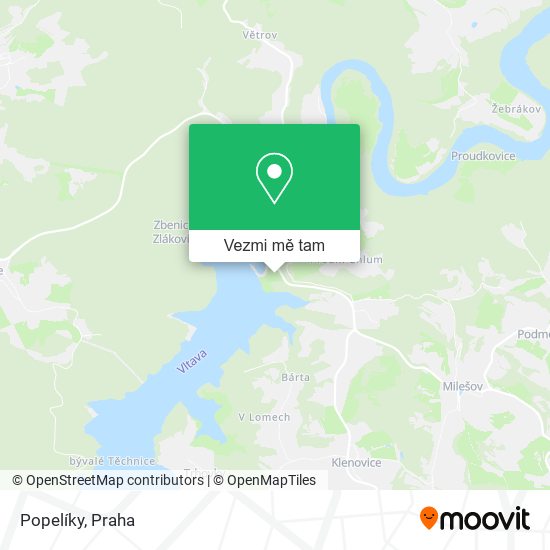 Popelíky mapa