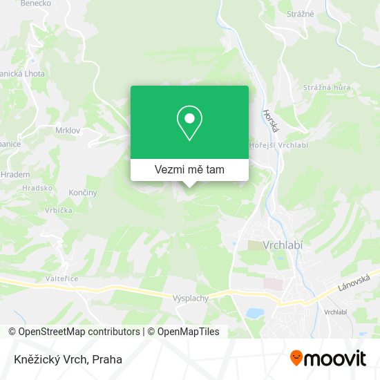 Kněžický Vrch mapa