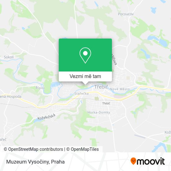Muzeum Vysočiny mapa