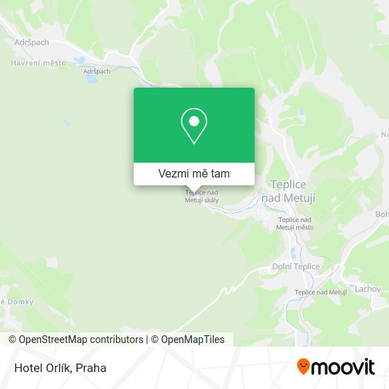Hotel Orlík mapa