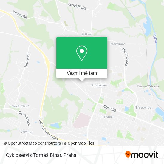Cykloservis Tomáš Binar mapa
