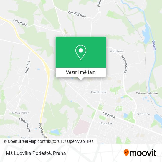 Mš Ludvíka Podéště mapa