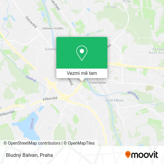 Bludný Balvan mapa