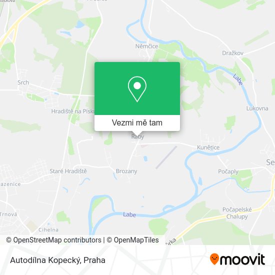 Autodílna Kopecký mapa