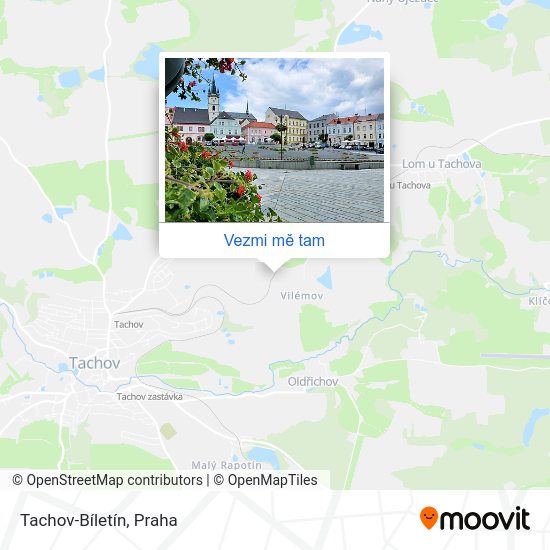 Tachov-Bíletín mapa