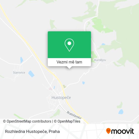 Rozhledna Hustopeče mapa
