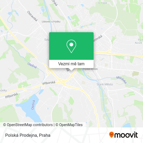 Polská Prodejna mapa