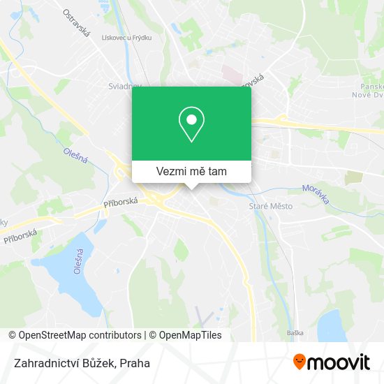 Zahradnictví Bůžek mapa