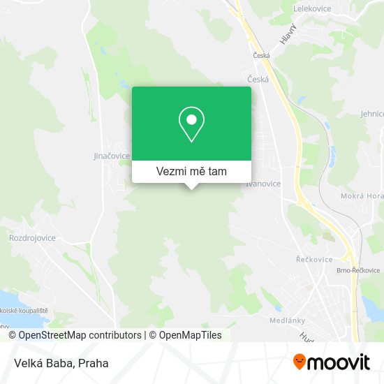 Velká Baba mapa