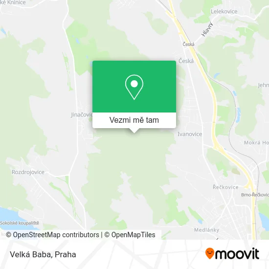Velká Baba mapa