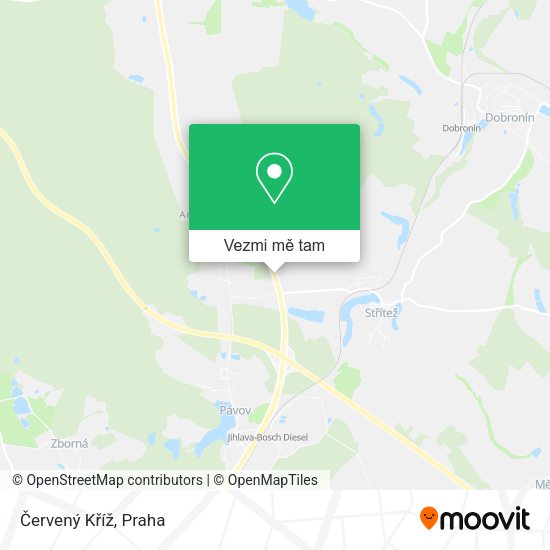 Červený Kříž mapa