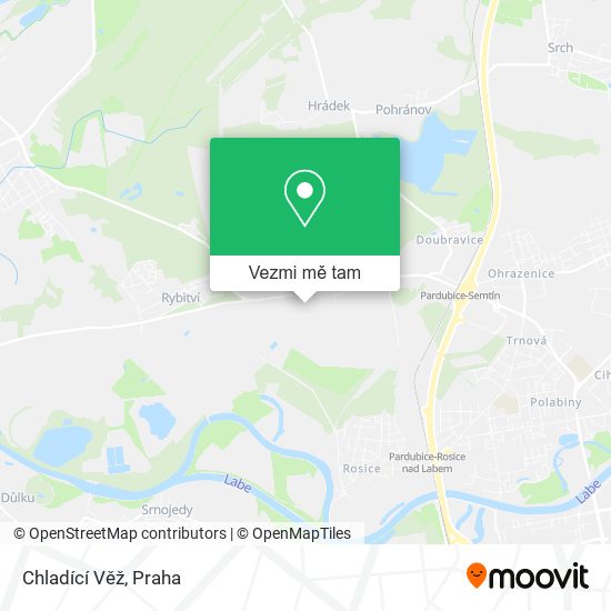 Chladící Věž mapa