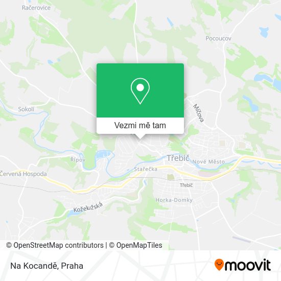 Na Kocandě mapa