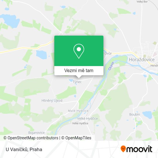 U Vaníčků mapa