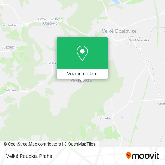 Velká Roudka mapa
