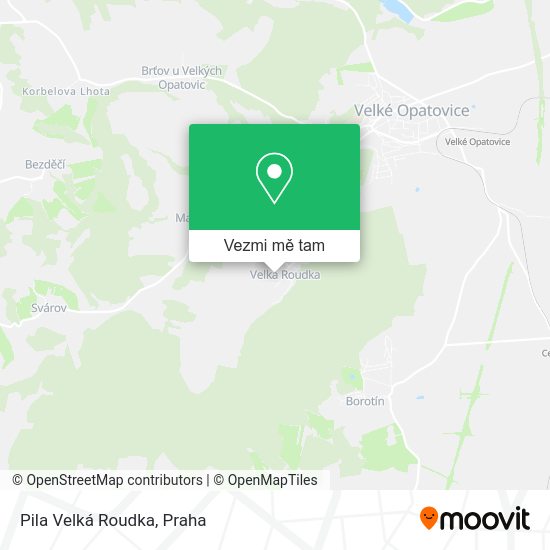 Pila Velká Roudka mapa
