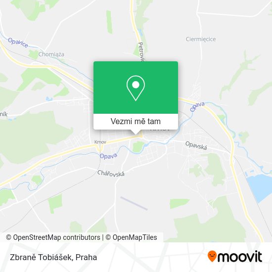 Zbraně Tobiášek mapa