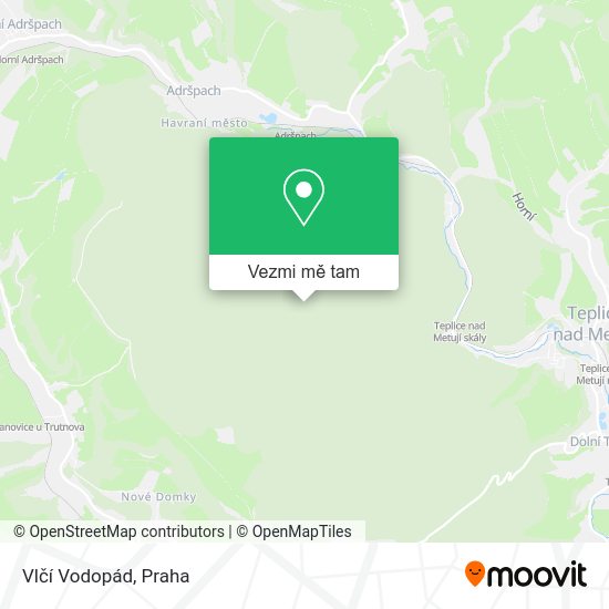 Vlčí Vodopád mapa