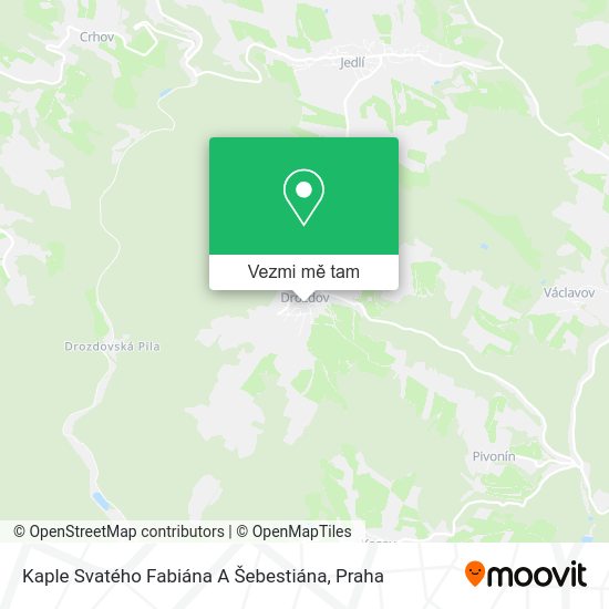 Kaple Svatého Fabiána A Šebestiána mapa