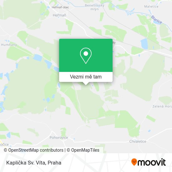 Kaplička Sv. Víta mapa