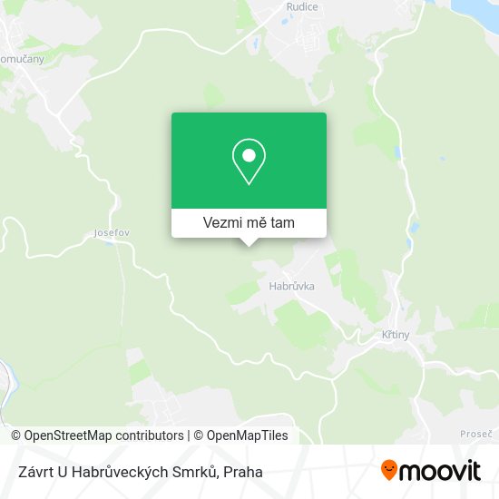 Závrt U Habrůveckých Smrků mapa