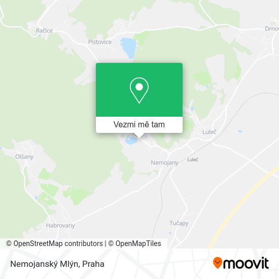 Nemojanský Mlýn mapa